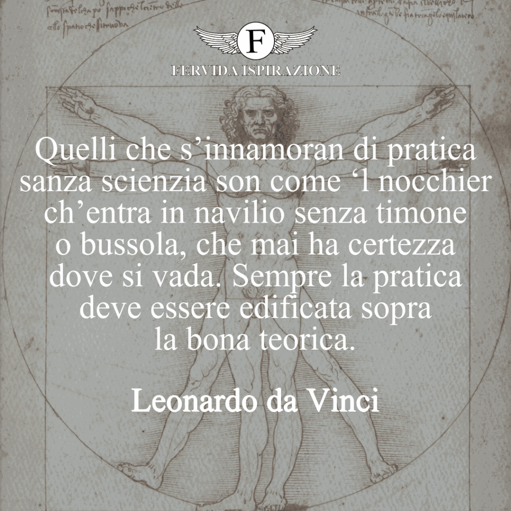 Citazione di Leonardo da Vinci sulla Scienza